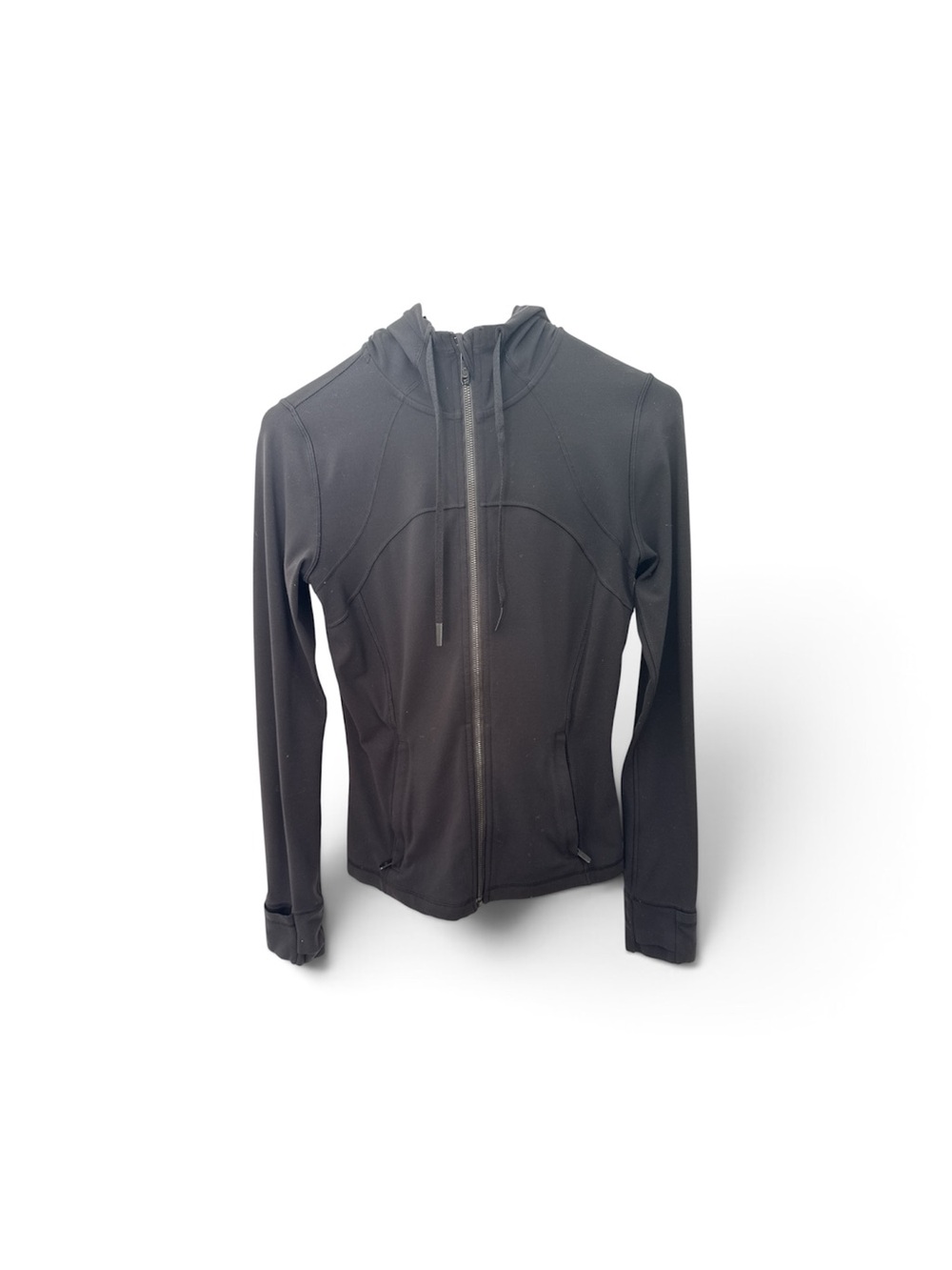Lululemon Women’s Black Hooded Zip Jacket - Sleek Lightweight Layer